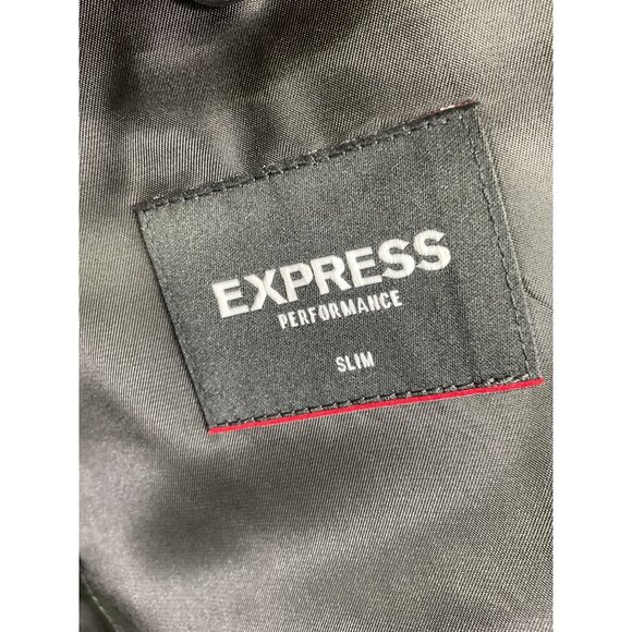Express Mens Slim Fit Black Blazer 40S/40C Stretch Performance Cotton Blend - Picture 8 of 12